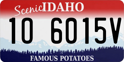 ID license plate 1O6015V