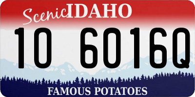 ID license plate 1O6016Q