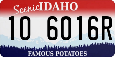 ID license plate 1O6016R