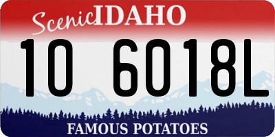 ID license plate 1O6018L