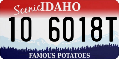 ID license plate 1O6018T