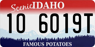ID license plate 1O6019T