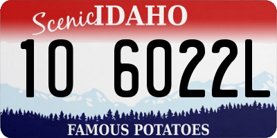 ID license plate 1O6022L