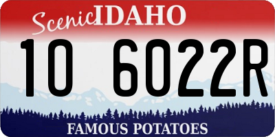 ID license plate 1O6022R