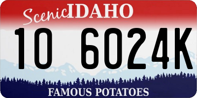 ID license plate 1O6024K