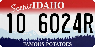 ID license plate 1O6024R