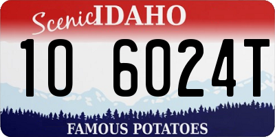 ID license plate 1O6024T