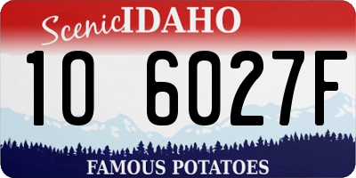 ID license plate 1O6027F