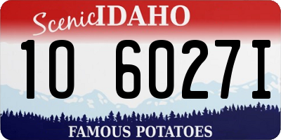 ID license plate 1O6027I