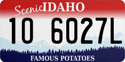 ID license plate 1O6027L