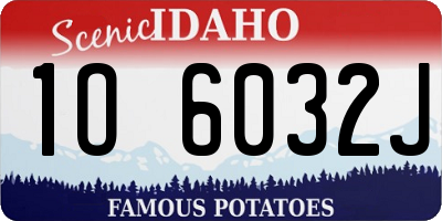 ID license plate 1O6032J