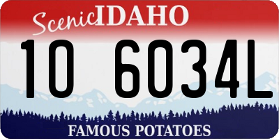 ID license plate 1O6034L