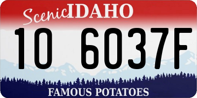 ID license plate 1O6037F