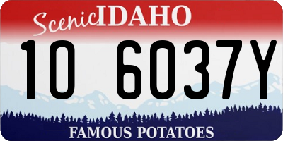 ID license plate 1O6037Y