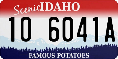 ID license plate 1O6041A