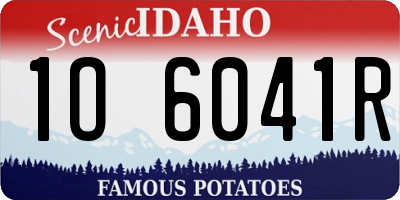 ID license plate 1O6041R