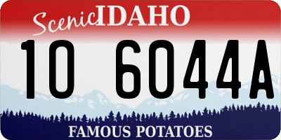 ID license plate 1O6044A
