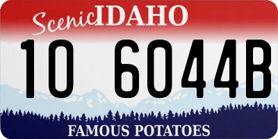 ID license plate 1O6044B