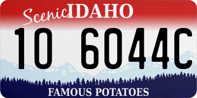 ID license plate 1O6044C