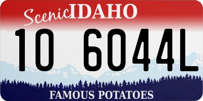 ID license plate 1O6044L