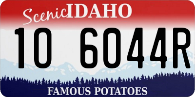 ID license plate 1O6044R