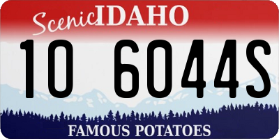 ID license plate 1O6044S