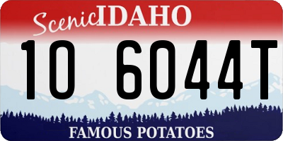 ID license plate 1O6044T