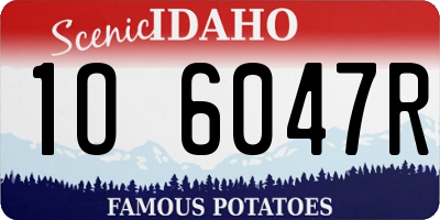 ID license plate 1O6047R