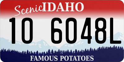 ID license plate 1O6048L