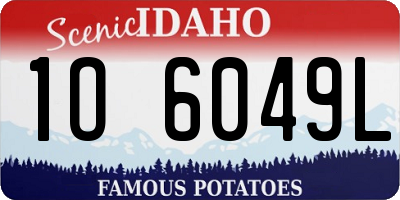ID license plate 1O6049L