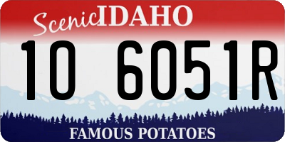 ID license plate 1O6051R