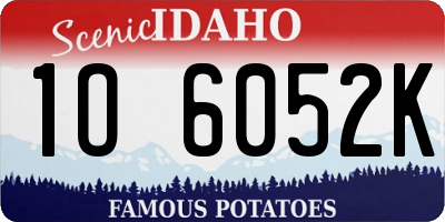 ID license plate 1O6052K