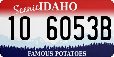 ID license plate 1O6053B
