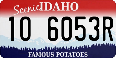 ID license plate 1O6053R