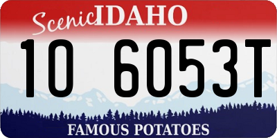 ID license plate 1O6053T