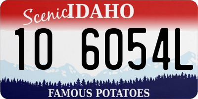 ID license plate 1O6054L