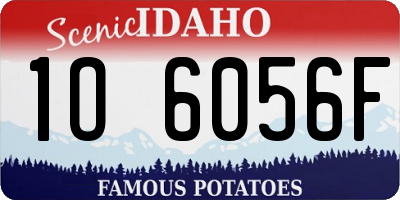 ID license plate 1O6056F