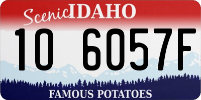 ID license plate 1O6057F