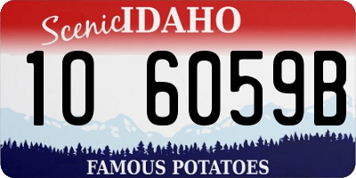 ID license plate 1O6059B