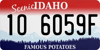 ID license plate 1O6059F