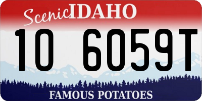 ID license plate 1O6059T