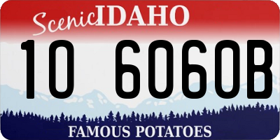ID license plate 1O6060B