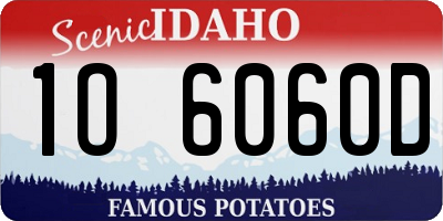 ID license plate 1O6060D