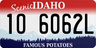 ID license plate 1O6062L