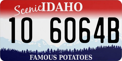 ID license plate 1O6064B
