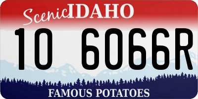 ID license plate 1O6066R