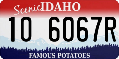 ID license plate 1O6067R