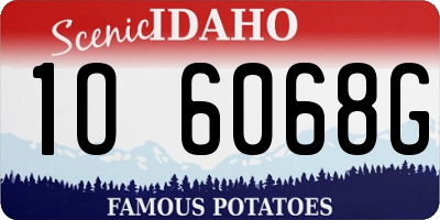 ID license plate 1O6068G
