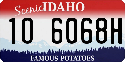 ID license plate 1O6068H