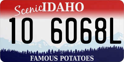 ID license plate 1O6068L